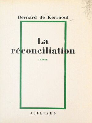cover image of La réconciliation